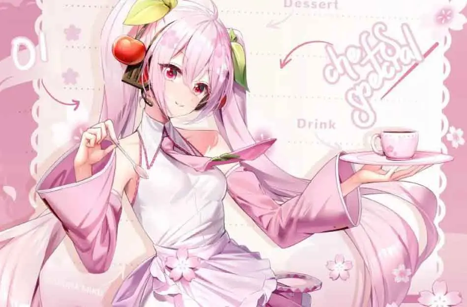 コラボカフェ 樱花未来「粉樱幻舞」（日本作品名：初音ミク） イメージ